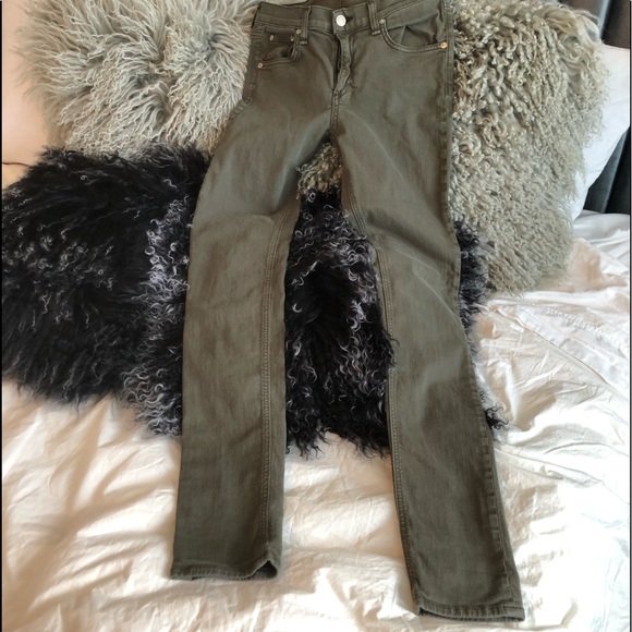 rag & bone olive skinny stretch jeans. - Picture 3 of 8